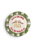 A Golden Christmas Santa Cookie Plate - 10”