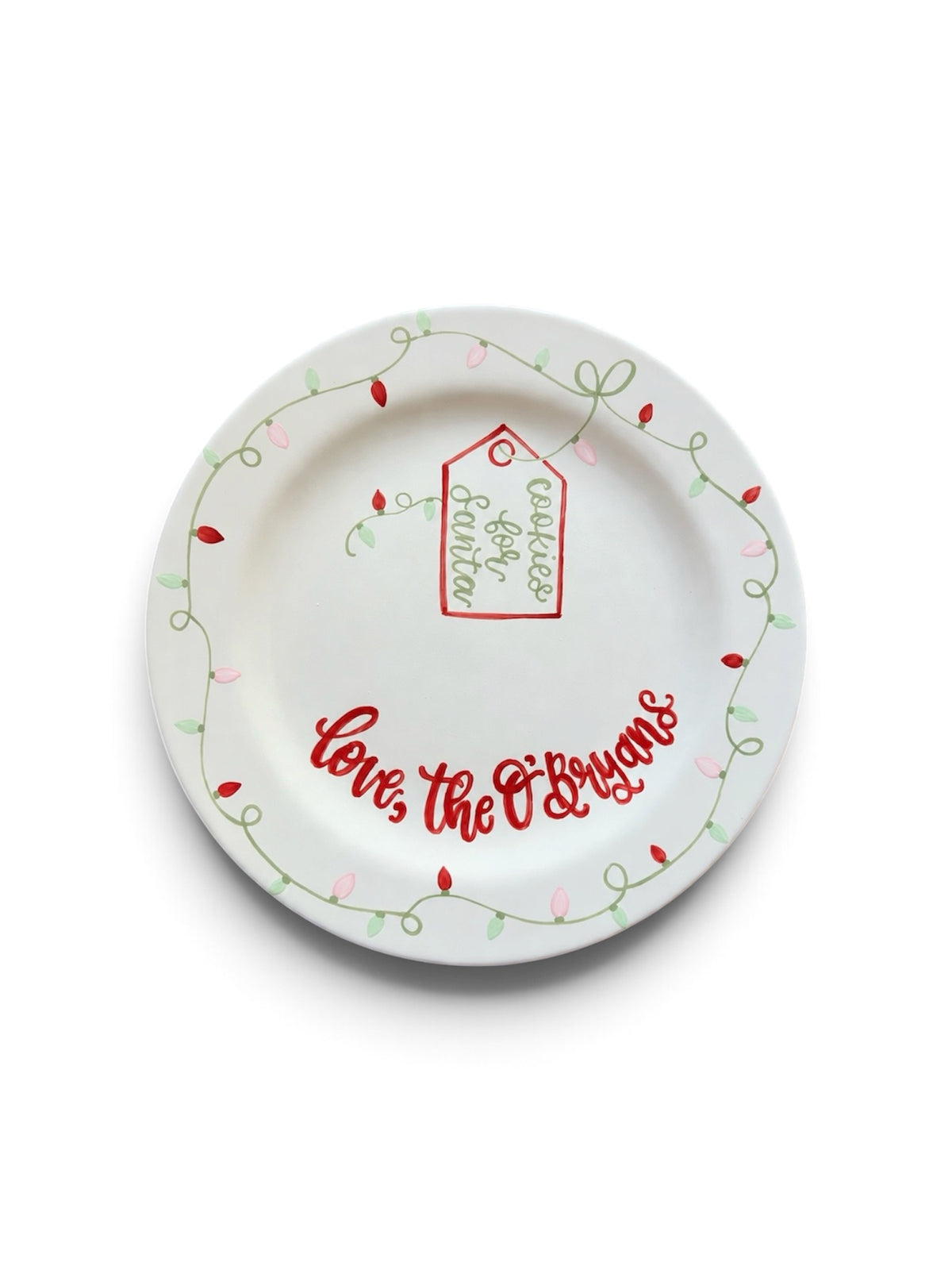 Sparkling Lights Santa Cookie Plate