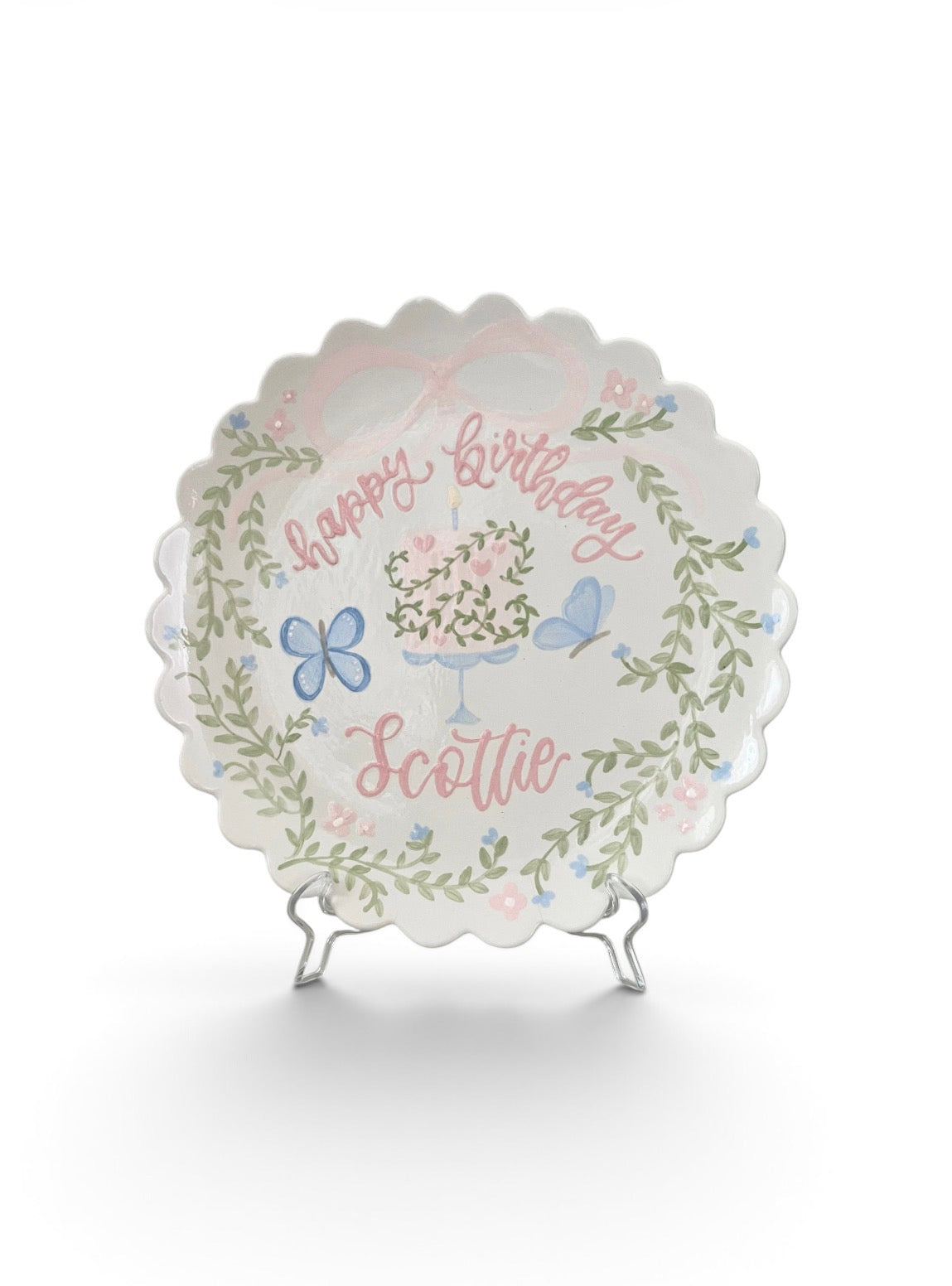 Butterfly Wishes Birthday Plate