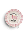 Sprinkled Pink Birthday Plate