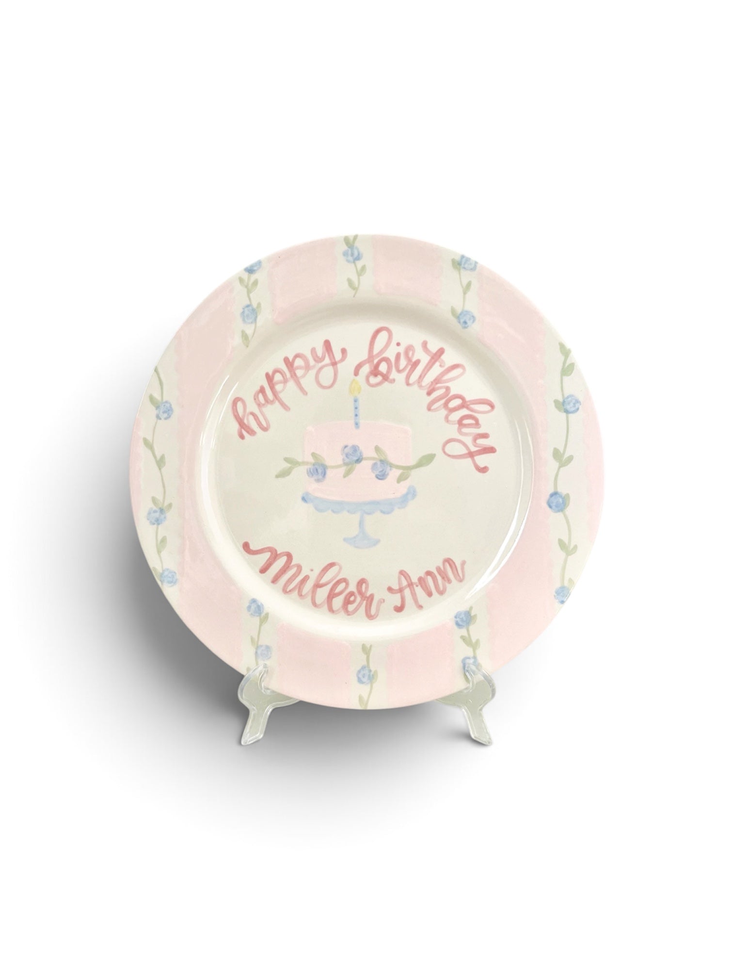 Bloomin' Blue Birthday Plate