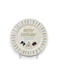 10" Pups in Party Hats Birthday Plate